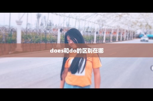 does和do的区别在哪