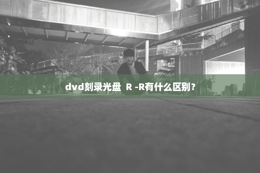 dvd刻录光盘 +R -R有什么区别？