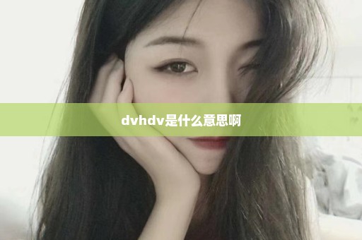 dvhdv是什么意思啊