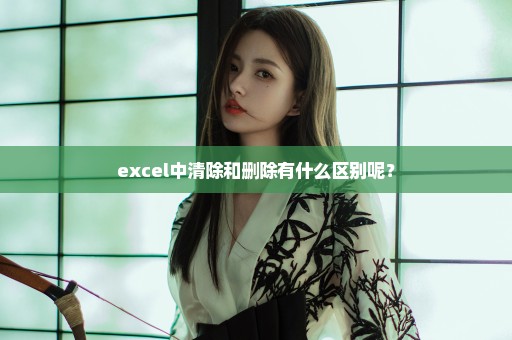 excel中清除和删除有什么区别呢？