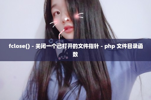 fclose() - 关闭一个已打开的文件指针 - php 文件目录函数