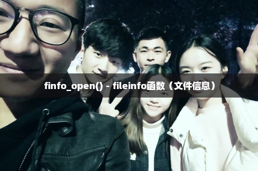 finfo_open() - fileinfo函数（文件信息）