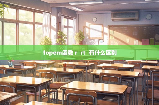 fopem函数 r+ rt+ 有什么区别