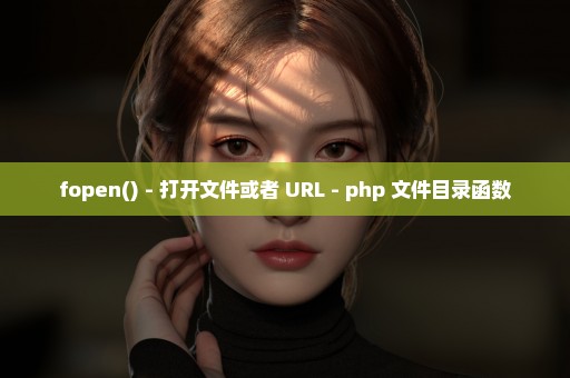 fopen() - 打开文件或者 URL - php 文件目录函数