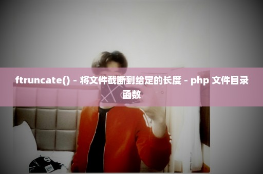 ftruncate() - 将文件截断到给定的长度 - php 文件目录函数