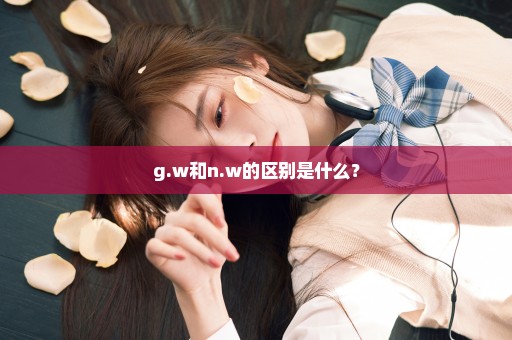 g.w和n.w的区别是什么？