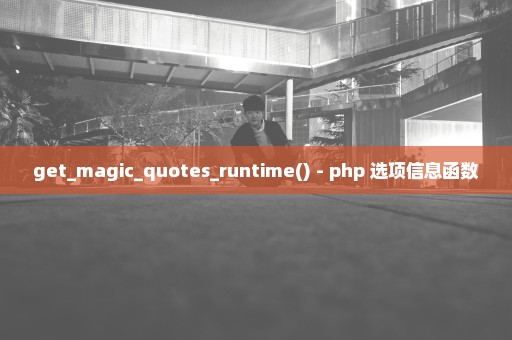 get_magic_quotes_runtime() - php 选项信息函数