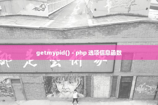 getmypid() - php 选项信息函数