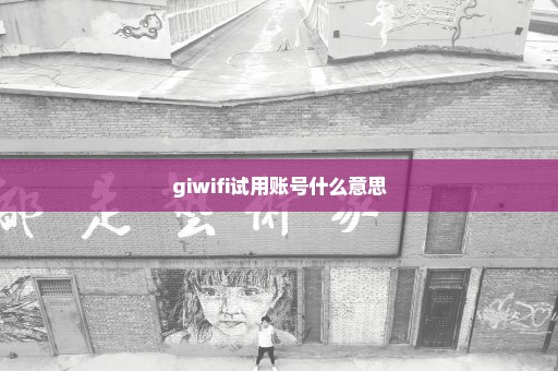 giwifi试用账号什么意思