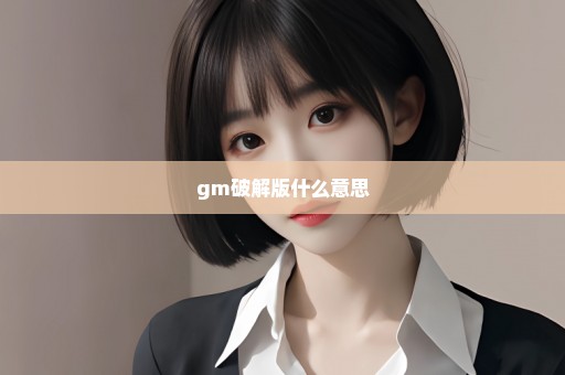 gm破解版什么意思