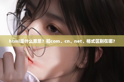 html是什么意思？和com、cn、net、格式区别在哪？