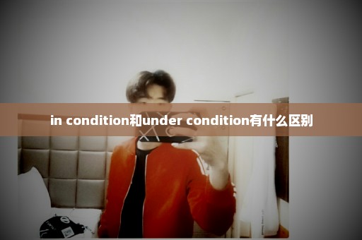 in condition和under condition有什么区别