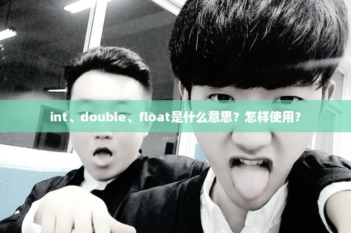 int、double、float是什么意思？怎样使用？