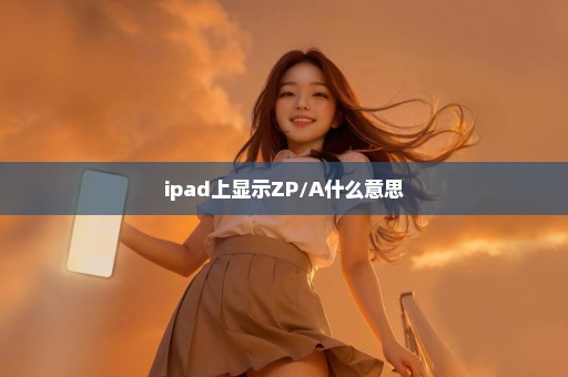 ipad上显示ZP/A什么意思