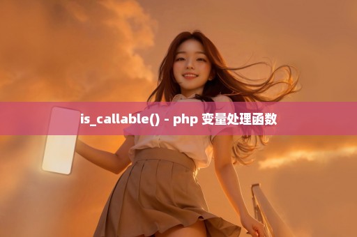 is_callable() - php 变量处理函数