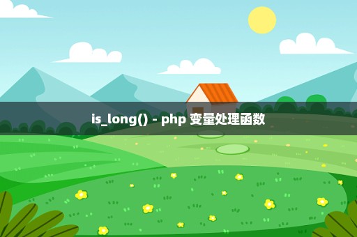 is_long() - php 变量处理函数