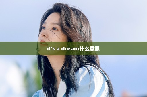 it's a dream什么意思