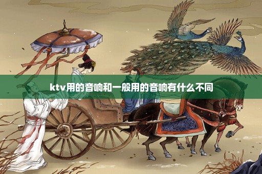 ktv用的音响和一般用的音响有什么不同