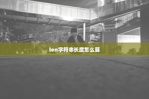 len字符串长度怎么算