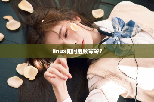 linux如何继续命令？