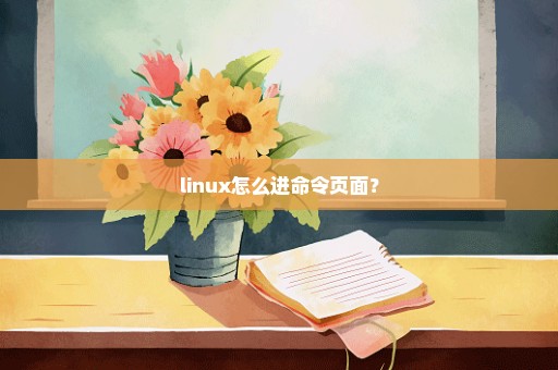 linux怎么进命令页面？