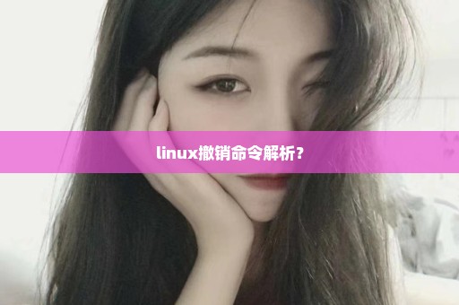 linux撤销命令解析？