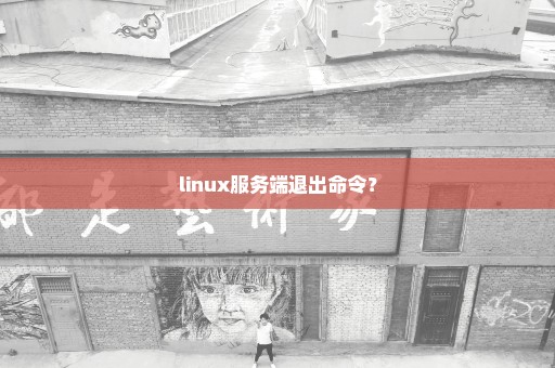 linux服务端退出命令？