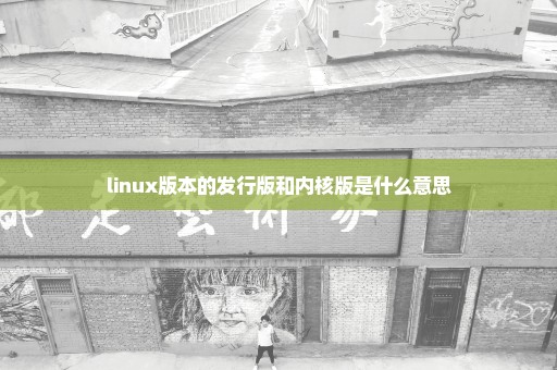 linux版本的发行版和内核版是什么意思