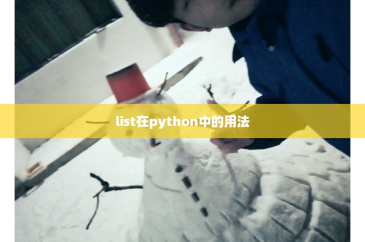 list在python中的用法