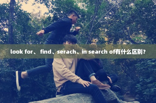 look for、 find、serach、in search of有什么区别？