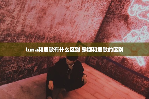 luna和爱敬有什么区别 露娜和爱敬的区别