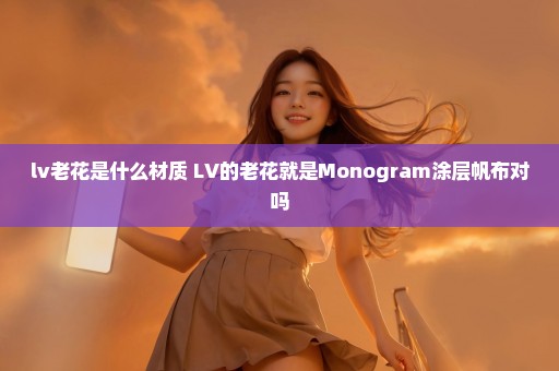 lv老花是什么材质 LV的老花就是Monogram涂层帆布对吗