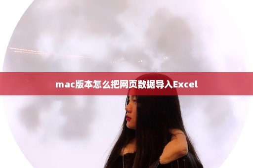 mac版本怎么把网页数据导入Excel