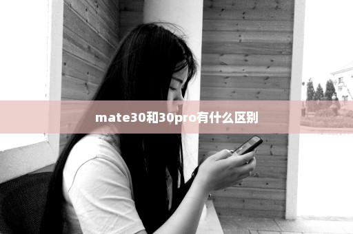 mate30和30pro有什么区别