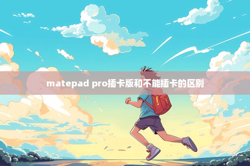 matepad pro插卡版和不能插卡的区别