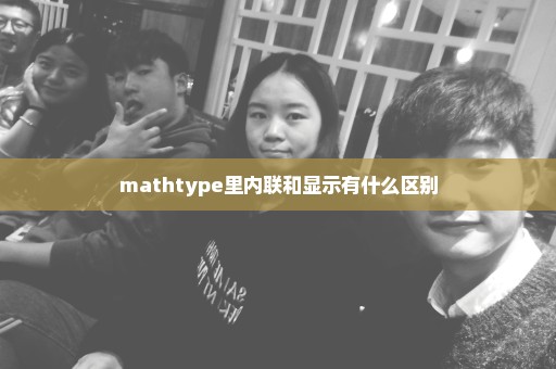 mathtype里内联和显示有什么区别