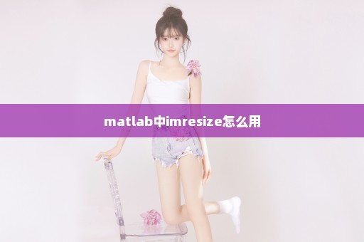 matlab中imresize怎么用