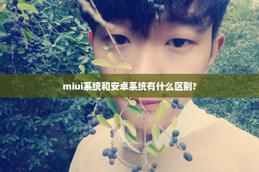 miui系统和安卓系统有什么区别?