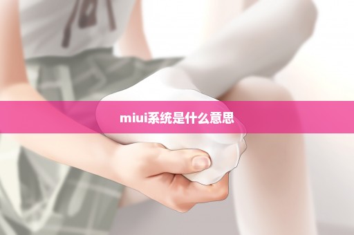 miui系统是什么意思