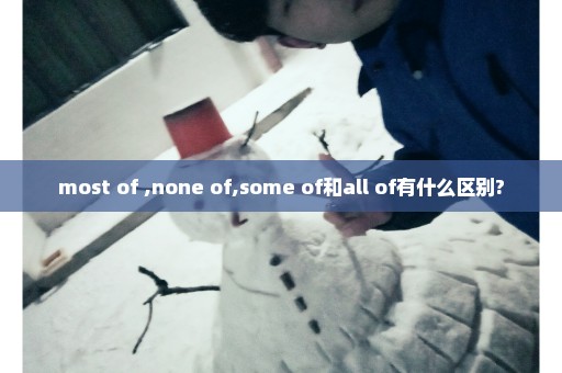 most of ,none of,some of和all of有什么区别?