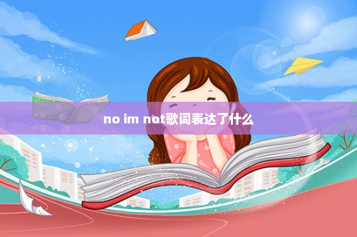 no im not歌词表达了什么