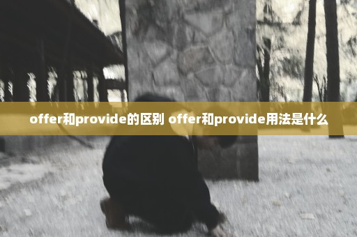 offer和provide的区别 offer和provide用法是什么