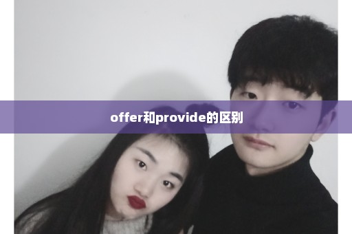 offer和provide的区别