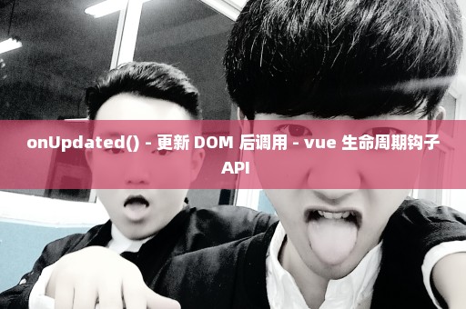 onUpdated() - 更新 DOM 后调用 - vue 生命周期钩子 API