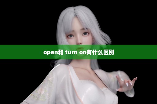 open和 turn on有什么区别