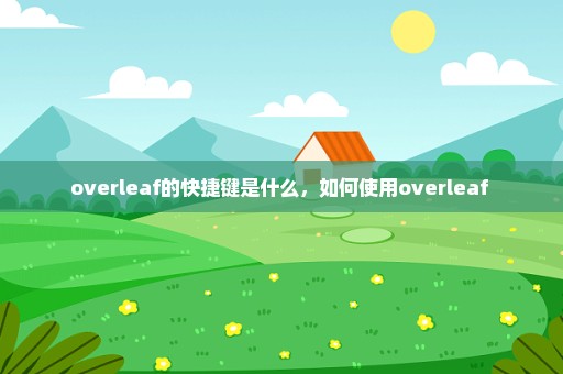 overleaf的快捷键是什么，如何使用overleaf 