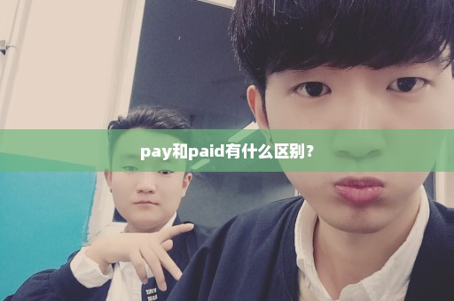 pay和paid有什么区别？