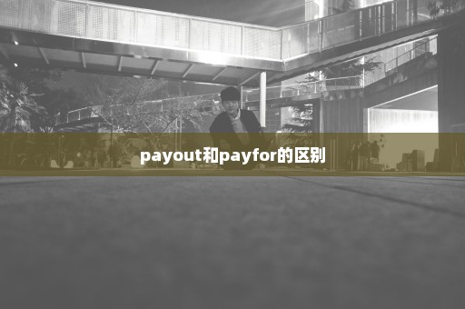 payout和payfor的区别