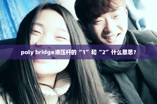 poly bridge液压杆的“1”和“2”什么意思？