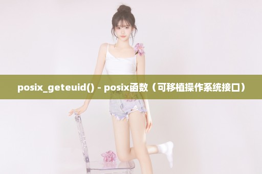 posix_geteuid() - posix函数（可移植操作系统接口）